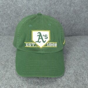 Oakland Athletics Hat‎ Cap Strap Back Mens One Size Green MLB Baseball Nike